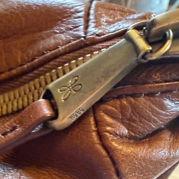 HOBO Cognac Brown Leather Satchel with Detachable Strap - Picture 13 of 16